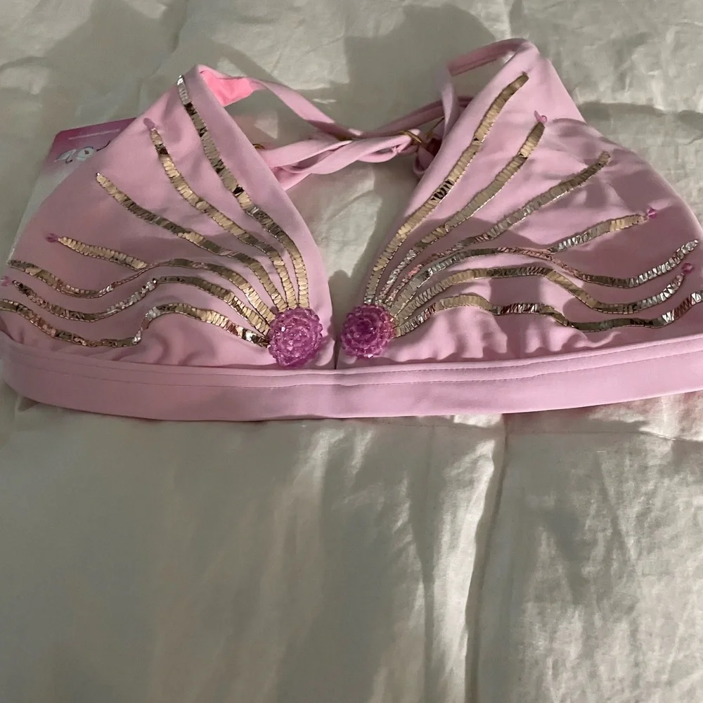 OCEANUS URSULA Pink Bikini Set with Gold Details - Picture 2 of 8